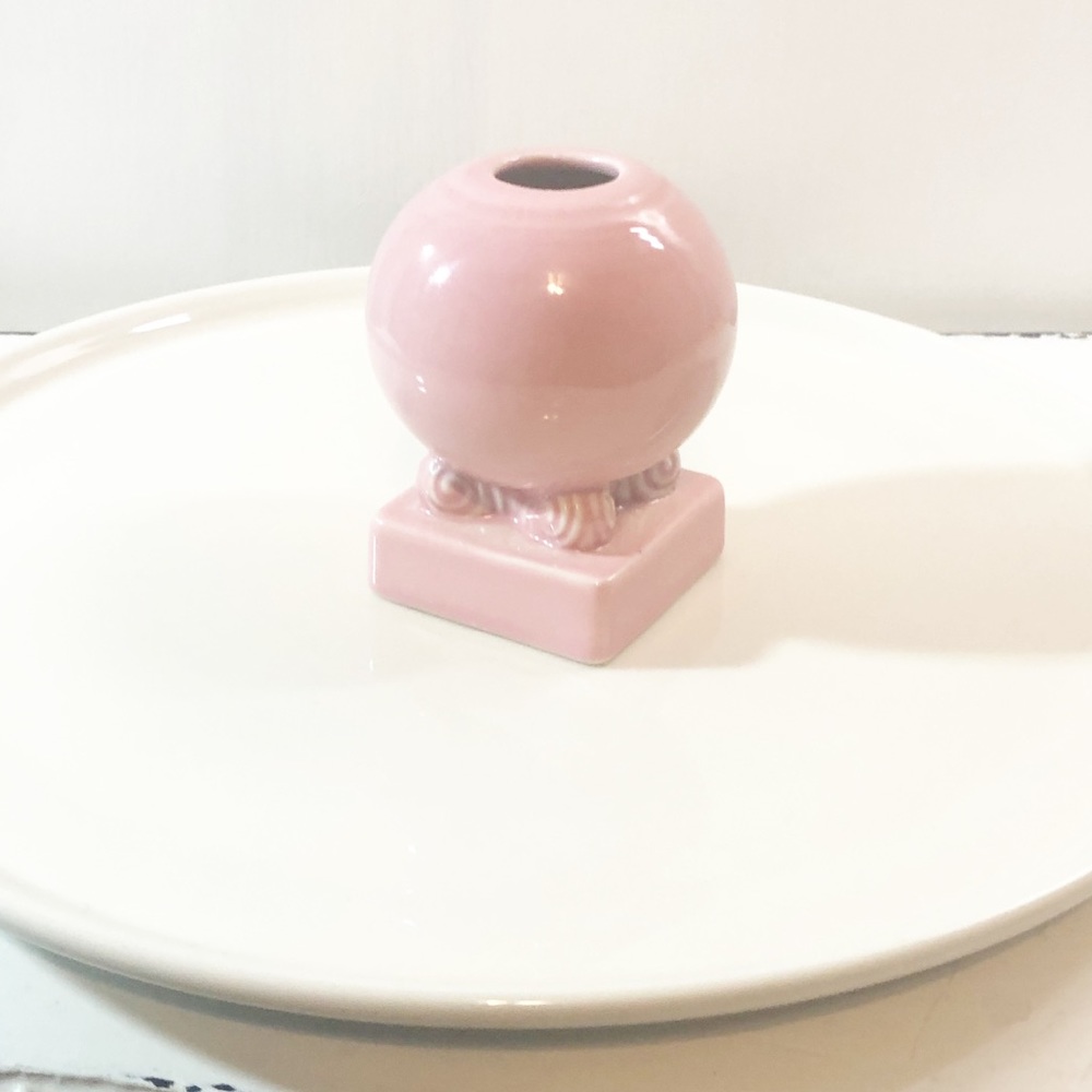 Fiestaware pink bulb candle holder